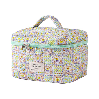 Trousse de maquillage voyage fleurie uekeboag vue avant