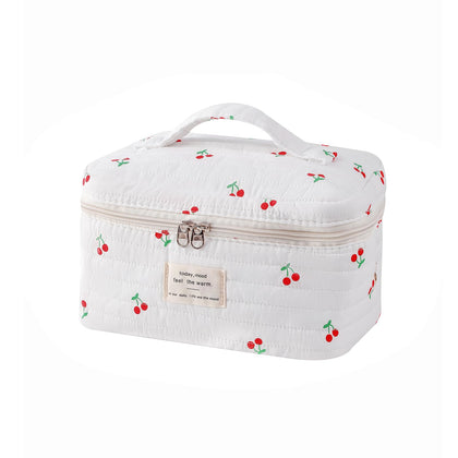 Trousse de maquillage voyage florale uekeboag vue de face