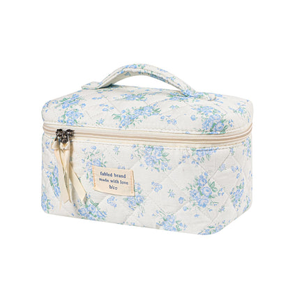 Trousse de maquillage voyage uekeboag vue avant avec motif floral