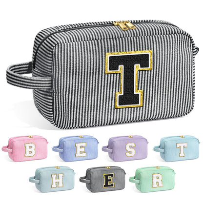 Trousse de maquillage YOOLIFE avec initiale en noir