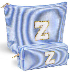 Trousse de maquillage YOOLIFE avec lettre en chenille avant