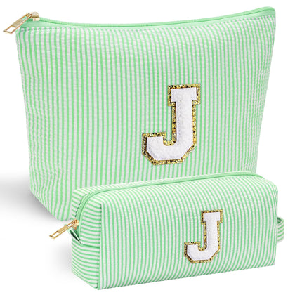 Trousse de maquillage YOOLIFE avec lettre en chenille rose