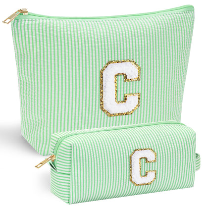 Trousse de maquillage YOOLIFE avec lettre personnalisée en chenille