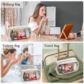 Trousse de maquillage YOOLIFE en cuir PU imperméable