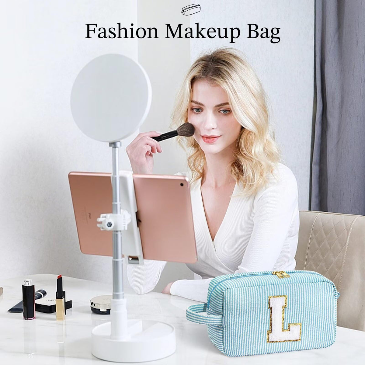 Trousse de maquillage YOOLIFE ouverte avec compartiments