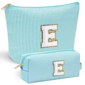 Trousse de Maquillage YOOLIFE vue de face avec initiale en chenille