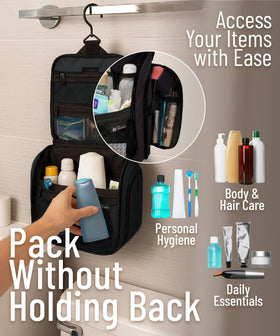 Trousse de toilette DD D&D Wanderlust ouverte montrant les compartiments