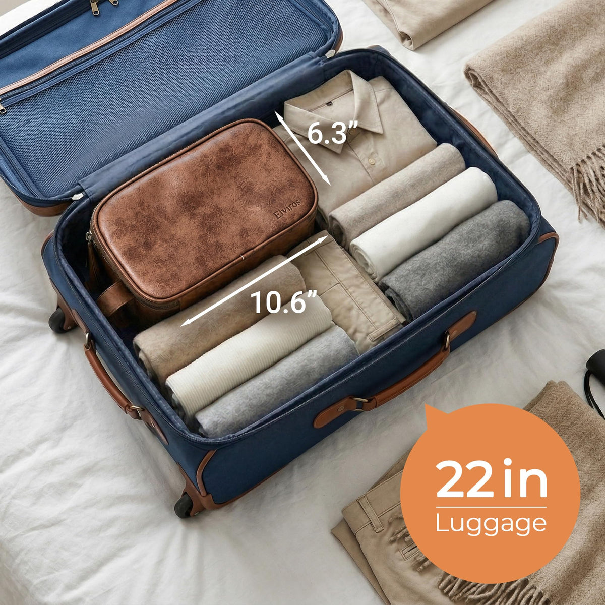 Trousse de toilette Elviros avec accessoires de voyage