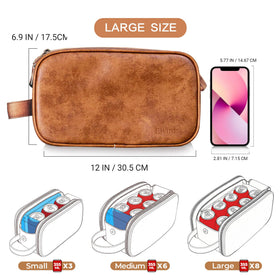 Trousse de toilette Elviros sur un fond de salle de bain
