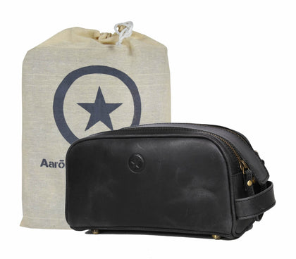 Trousse de Toilette en Cuir AARON 10 pouces vue avant