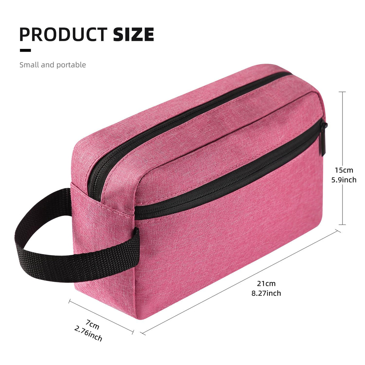 Trousse de toilette Icramsy Rosy ouverte montrant l'intérieur