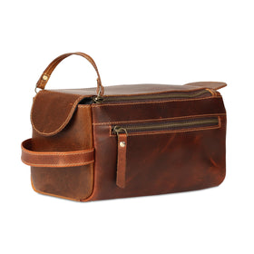 Trousse de Toilette KomalC en cuir de buffle vue de face