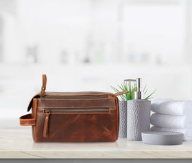 Trousse de toilette KomalC pour voyage avec zip extérieur