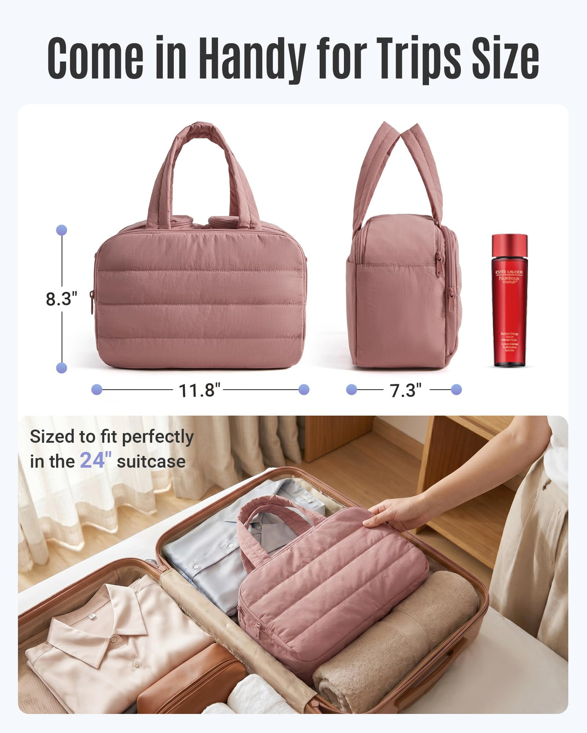 Trousse de toilette LIGHT FLIGHT remplie de produits cosmétiques