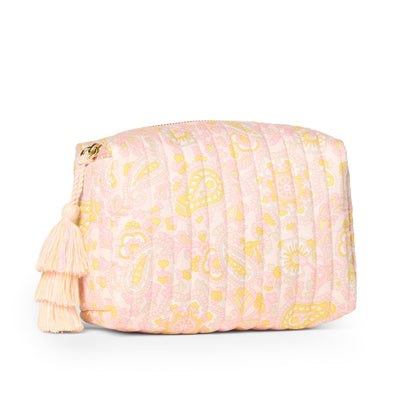 Trousse de toilette matelassée Sofia Grainge vue avant avec zip en métal