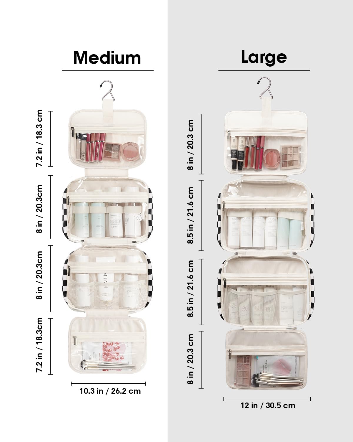 Trousse de toilette Narwey en position pliée