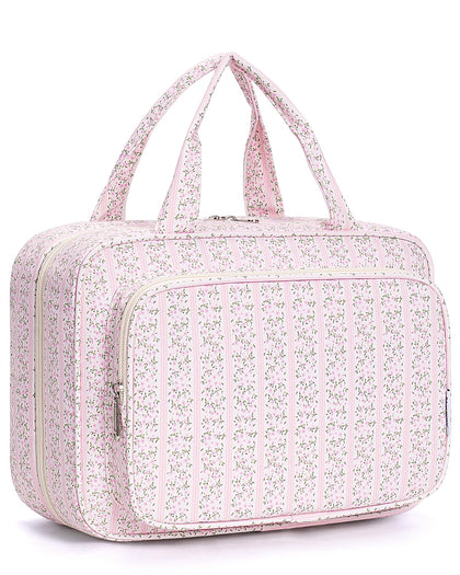 Trousse de toilette Narwey modèle fleurs roses vue avant