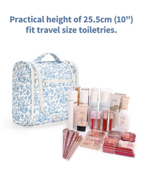 Trousse de toilette Narwey ouverte avec produits de beauté