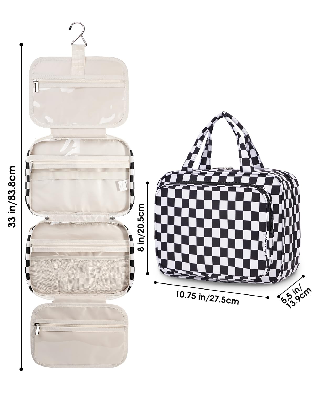 Trousse de toilette Narwey posée sur une surface plane