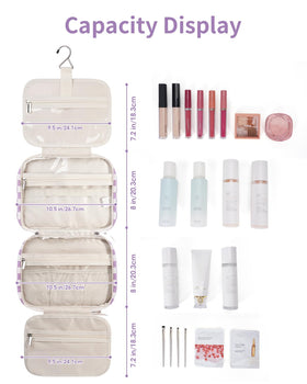 Trousse de toilette Narwey vue de côté avec crochet