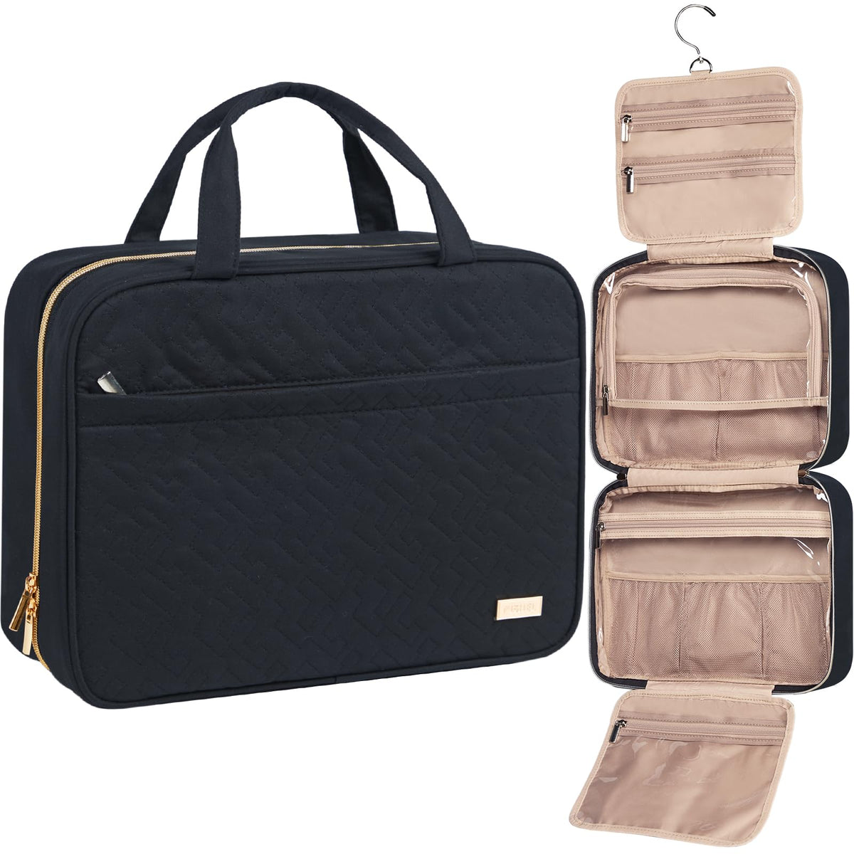 Trousse de Toilette NISHEL noire vue de face