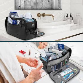 Trousse de toilette PAVILIA avec accessoires de rasage à l'intérieur