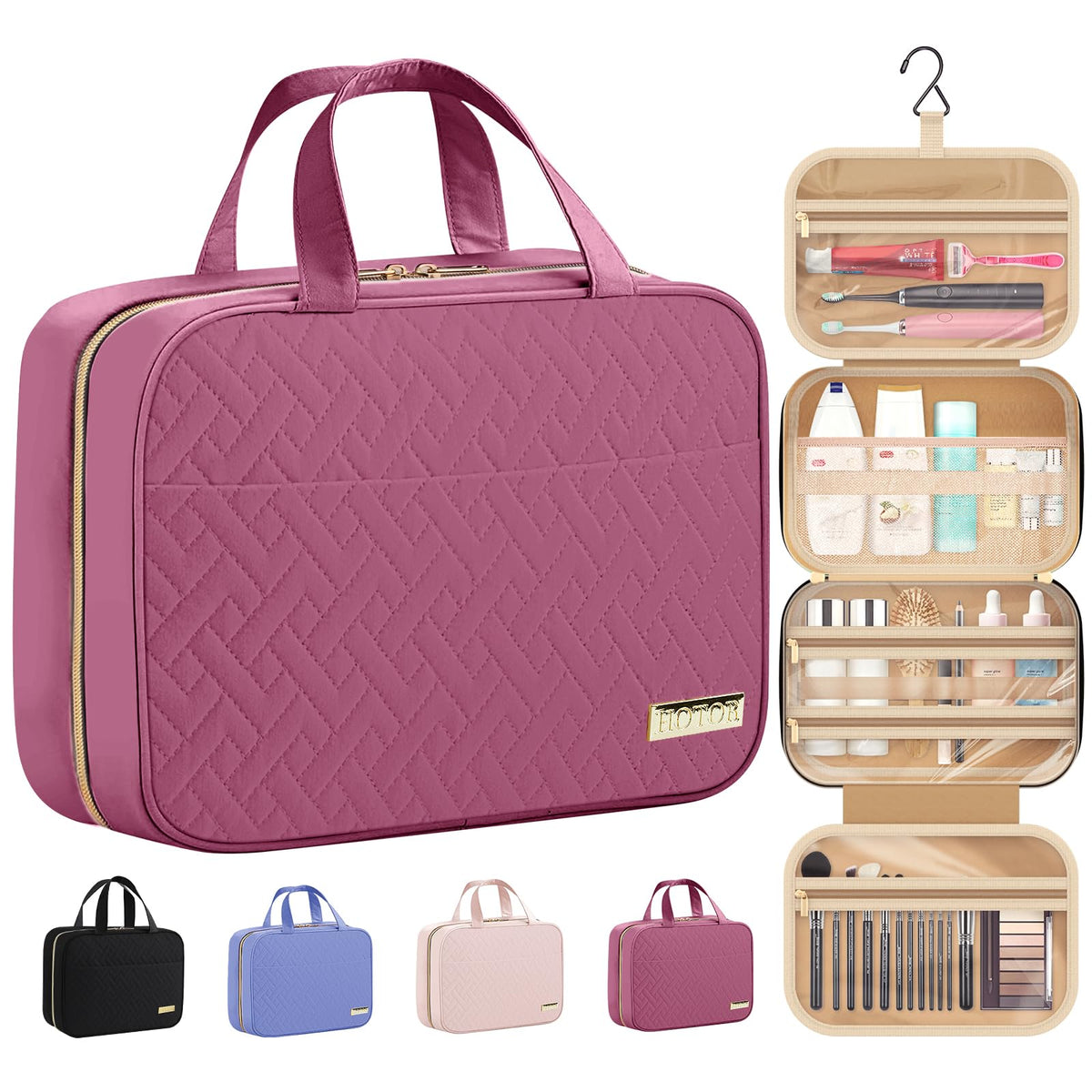 Trousse de Toilette Suspendue HOTOR Rosewood-Pink vue avant