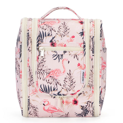 Trousse de toilette suspendue Narwey beige oiseau vue de face