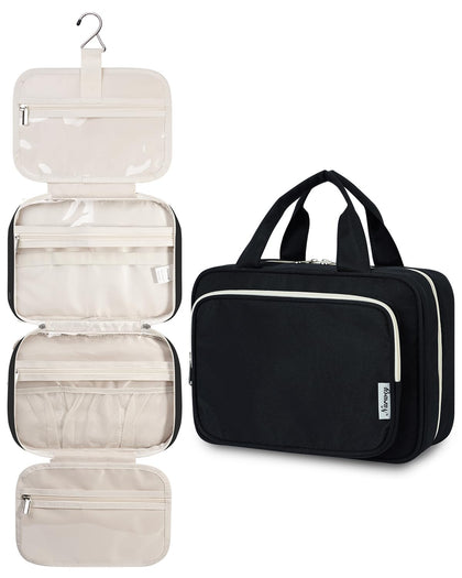 Trousse de toilette suspendue Narwey noire vue avant