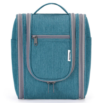 Trousse de toilette suspendue Narwey turquoise vue de face