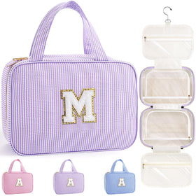 Trousse de toilette suspendue TOPEAST vue avant, couleur violet
