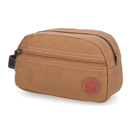 Trousse de toilette Timberland homme en toile khaki, vue de face