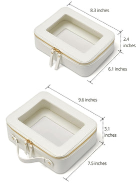 Trousse de toilette transparente Popvibe taille grande, vue de côté