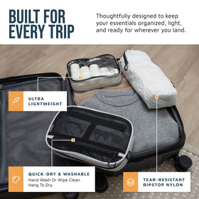 Trousse de toilette TRIPPED ouverte avec compartiments visibles