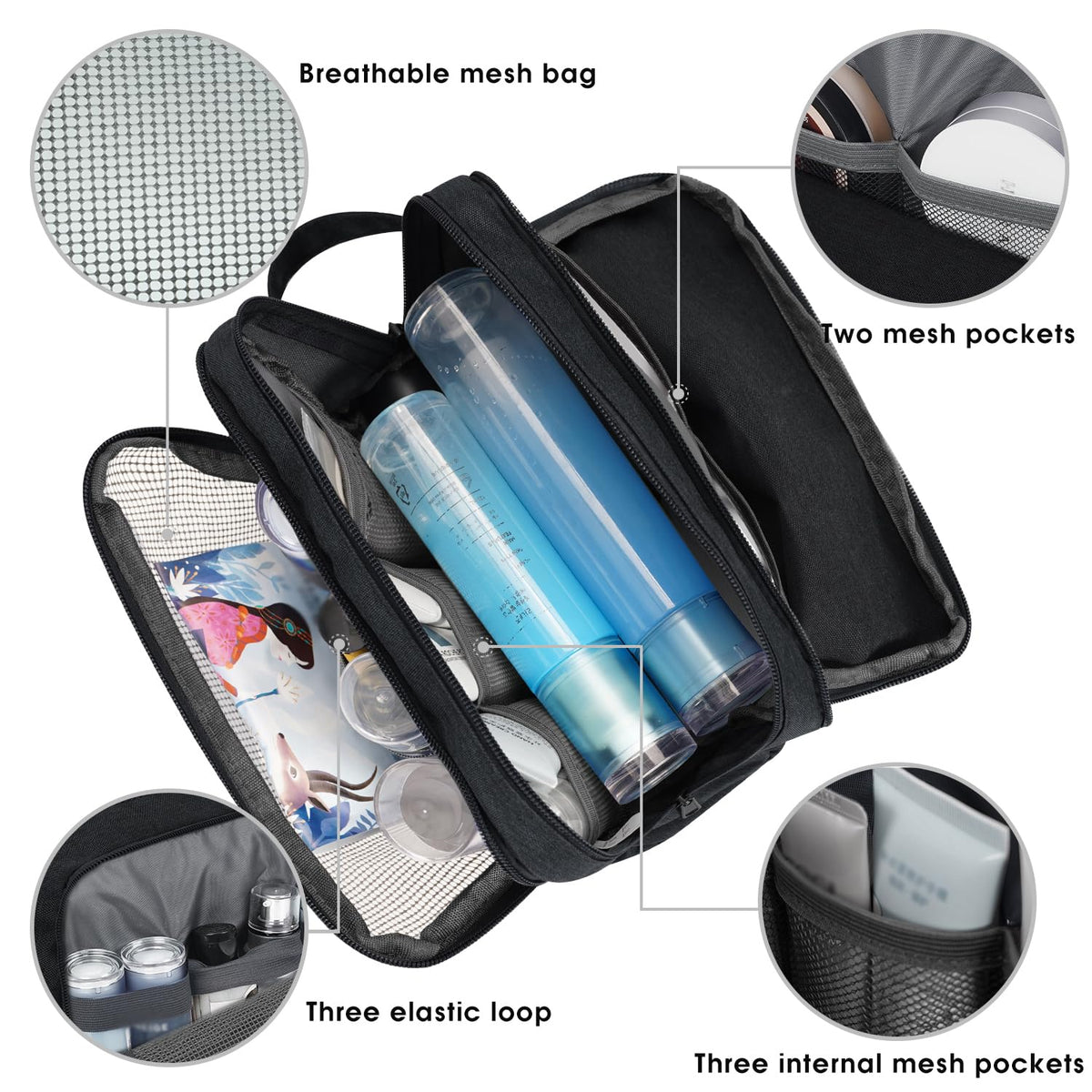 Trousse de toilette WANDF avec poignée latérale en situation