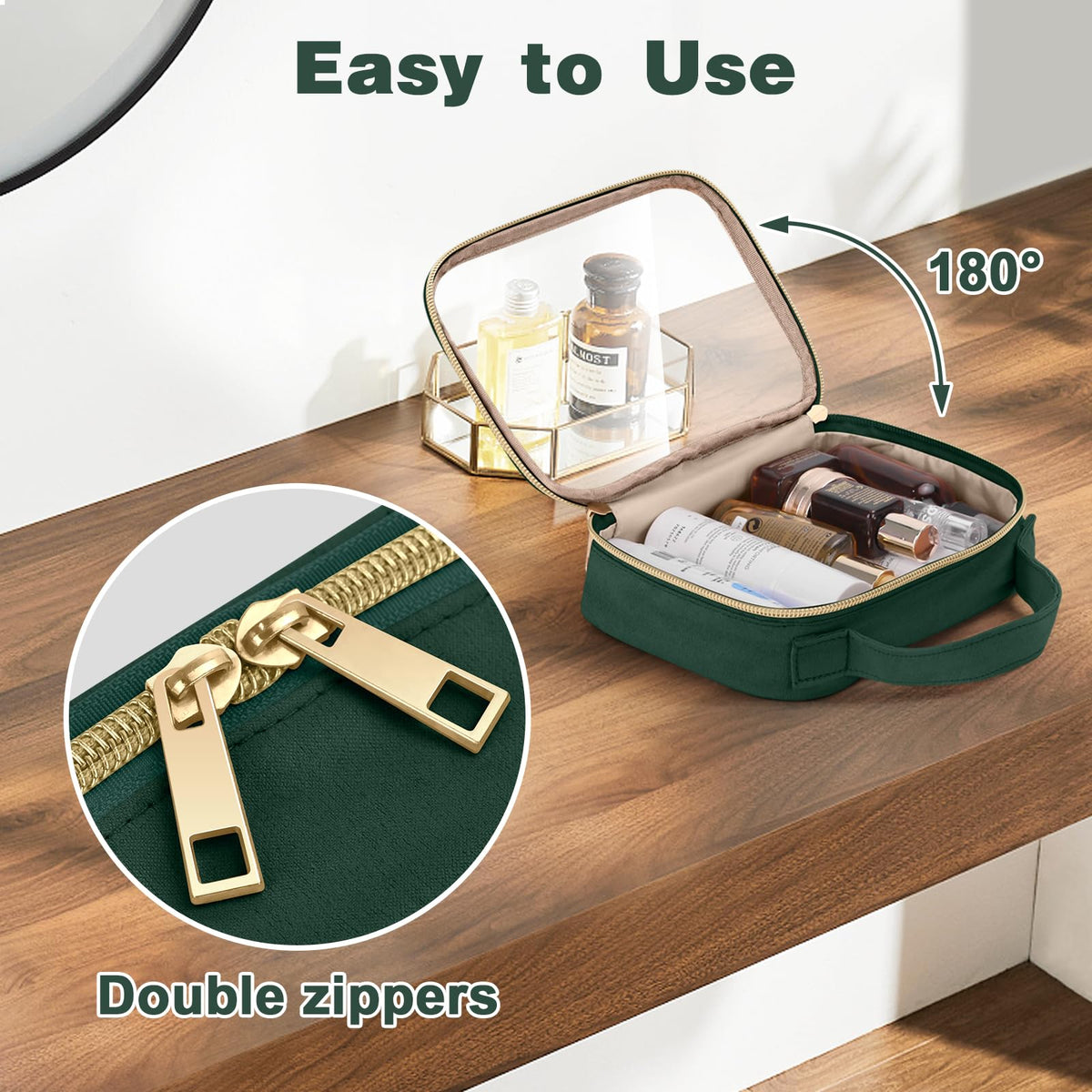 Trousse de toilette Wedama avec cosmétiques à l'intérieur