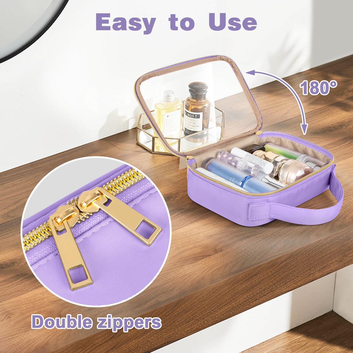Trousse de toilette Wedama avec poignées, vue latérale