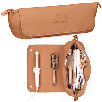 Trousse de voyage BAREFOOT CARIBOU vue de face, brune
