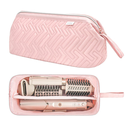Trousse de voyage Leudes pour outils capillaires, modèle rose, vue avant