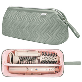Trousse de voyage Leudes pour outils capillaires vue de face, couleur vert sauge