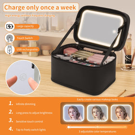 Trousse OCHEAL sur une table avec produits de beauté