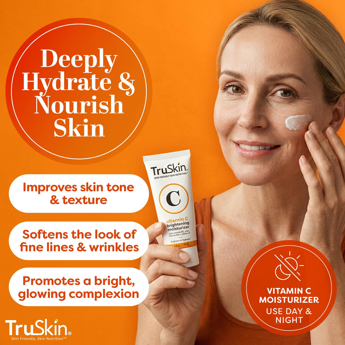 TruSkin Crème Visage Vitamine C 118g avec emballage
