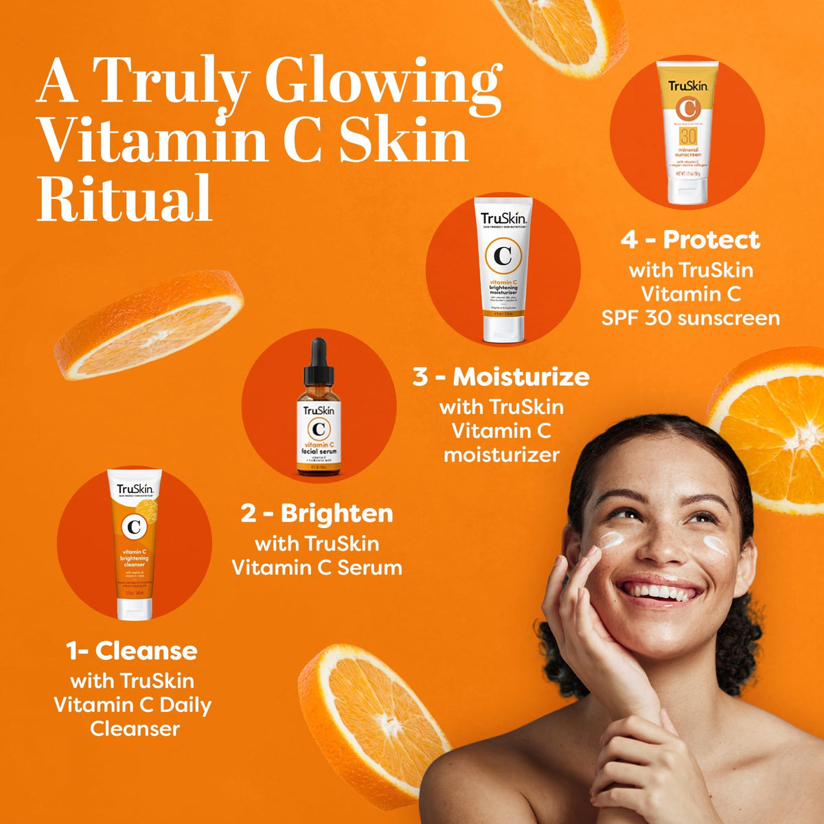 TruSkin Crème Visage Vitamine C 118g sur table de soins