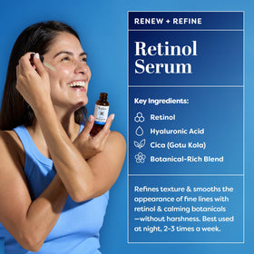 TruSkin Sérum de Rétinol, flacon et texture
