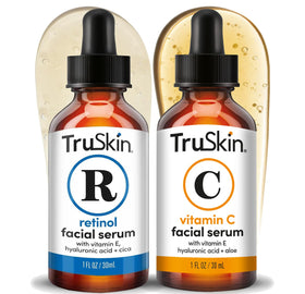 TruSkin Sérum Duo Visage - Vitamine C et Rétinol, présentation avant