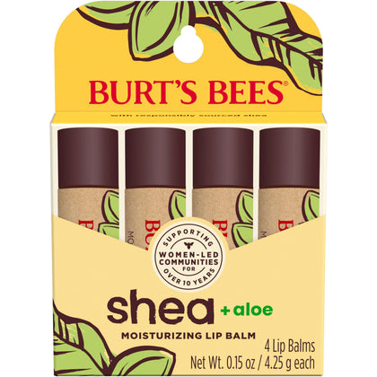 Tube de baume à lèvres Burt's Bees au karité et aloe, vue de face
