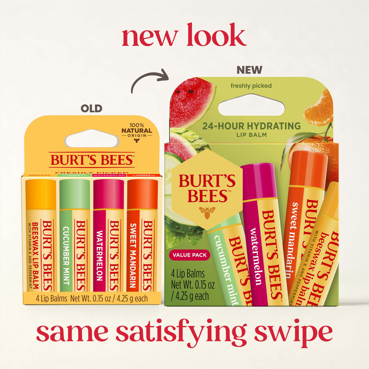 Tube de baume à lèvres Burt's Bees saveur Menthe Concombre
