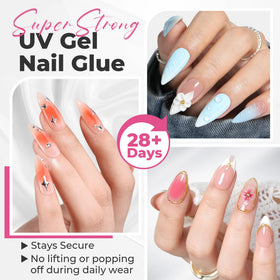 Tube de colle à ongles en gel UNA GELLA 25g avec étiquette
