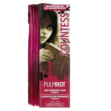 Tube de coloration semi-permanente Pulp Riot Countess rouge crimsom 4 oz