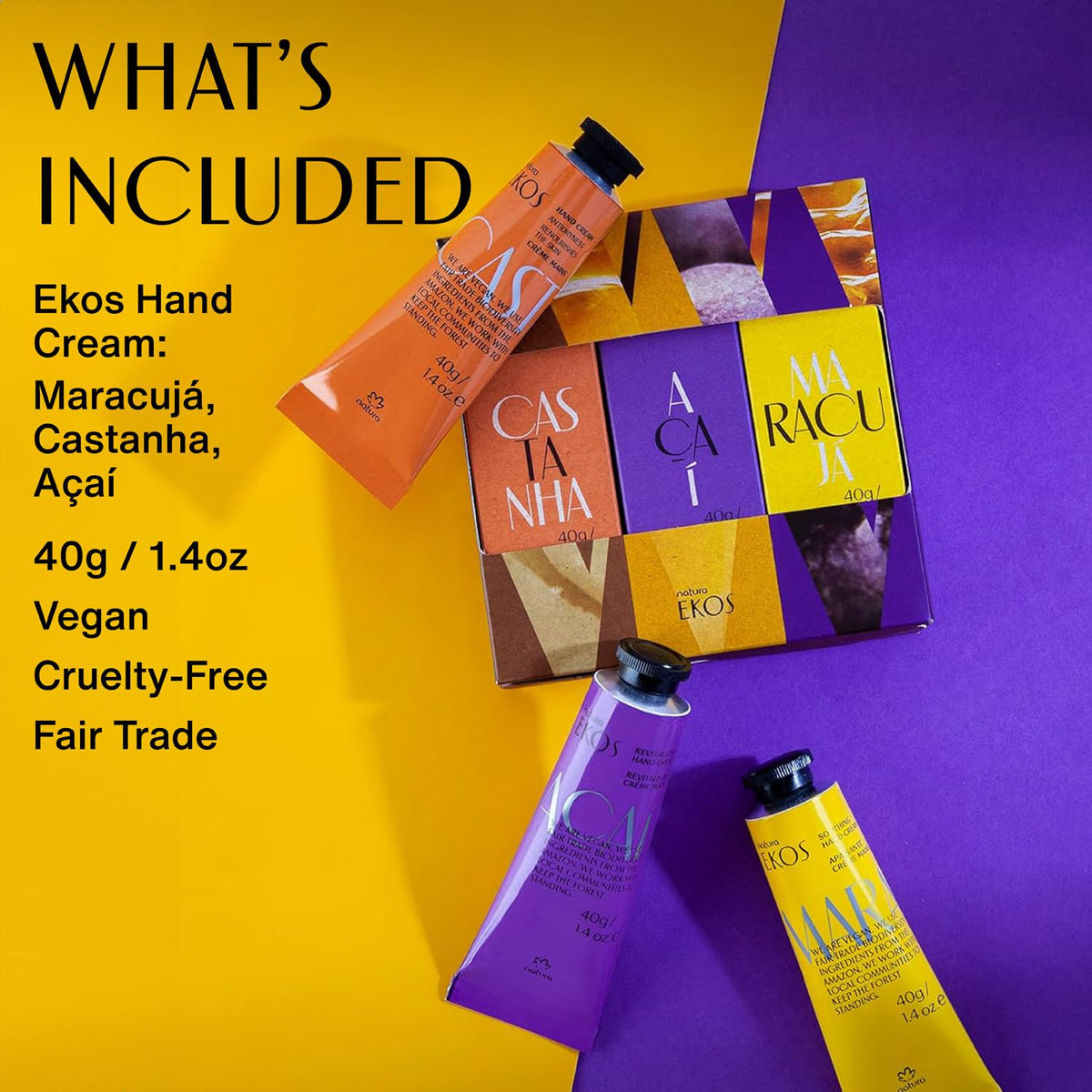 Tube de crème à la Castanha de natura, packaging avant